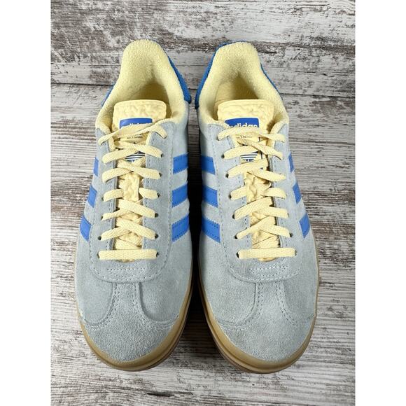 Women's Adidas Gazelle Bold Almost Blue/Gum Suede Sneakers Sz 7 EUC! Athletic - Picture 5 of 10
